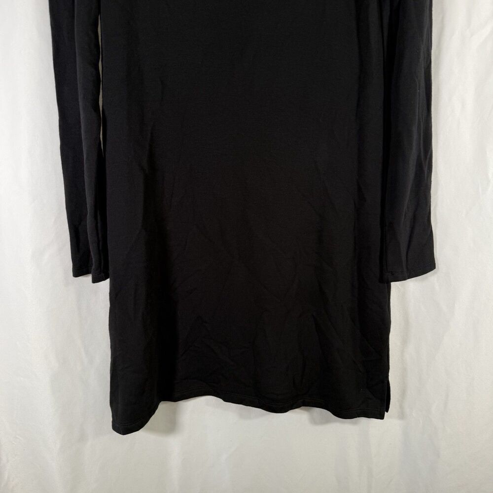 New Z Supply Sweater Dress Women's Small Black Turtleneck Long Sleeve Thermal 2 - Picture 4 of 10